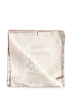 Coccinelle algae floral-print silk scarf - Neutrals