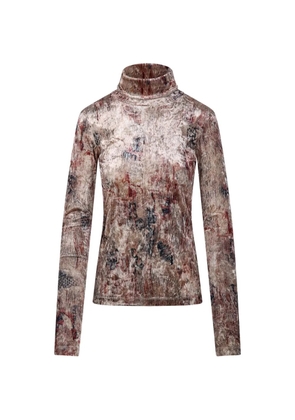 Pierre-Louis Mascia abstract-print roll-neck top - Pink