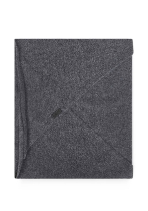 Brunello Cucinelli Monili-embroidered triangular scarf - Grey