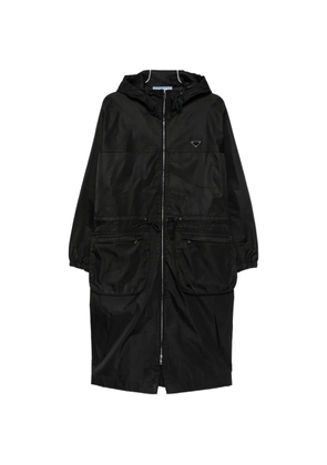 Prada Re-Nylon drawstring coat - Black