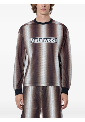 Metalwood Studio logo-motif long-sleeve T-shirt - Brown
