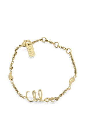 Chloé logo-plaque chain bracelet - Gold