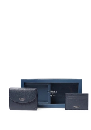 Osprey The Tilly grainy leather wallet and card holder set - Blue