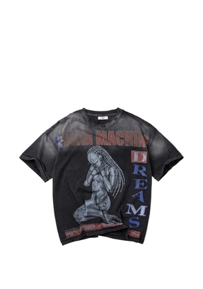 Vale War Machine distressed graphic-print T-shirt - Grey