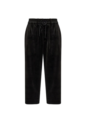Y-3 velvet drawstring-waist trousers - Black