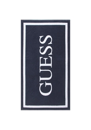 GUESS USA logo-print beach towel - Blue