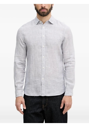Benetton striped classic-collar shirt - Blue