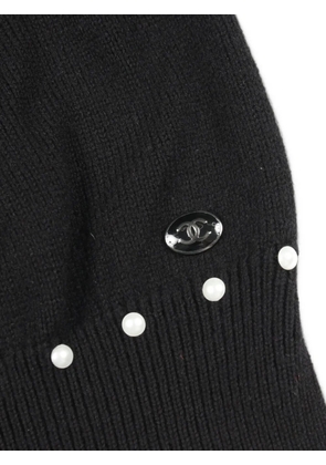CHANEL Pre-Owned 1986-1988 Cocomark short-sleeve sweater - Black