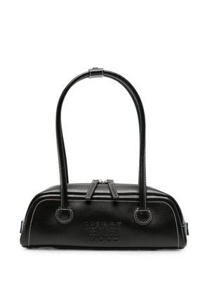 Marge Sherwood contrast-stitch logo-embossed tote bag - Black