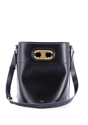 Celine Pre-Owned Maillon Triomphe Leather Medium bucket bag - Black