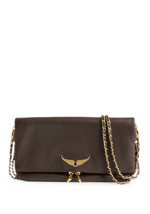 Zadig&Voltaire Rock leather clutch bag - Brown