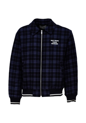 Drôle De Monsieur Not From Paris Madame check jacket - Black