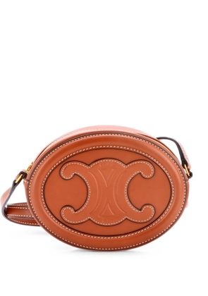 Celine Pre-Owned Triomphe Oval Leather Mini crossbody bag - Brown