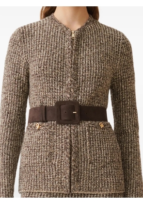 Fabiana Filippi suede square-buckle belt - Brown