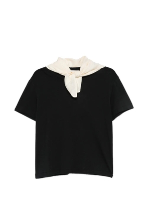 TOTEME scarf-detail T-shirt - Black