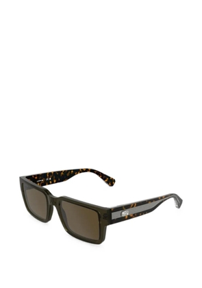 Lacoste tortoiseshell-effect rectangle-frame sunglasses - Green
