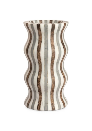 Editions Milano Versilia Tris wavy striped vase - Neutrals