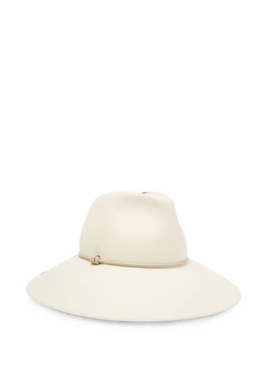 Peserico beaded-trim wide-brim hat - White