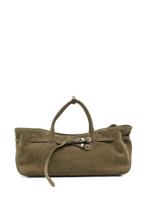 Marge Sherwood Grandma Used buckle-detail suede tote bag - Green