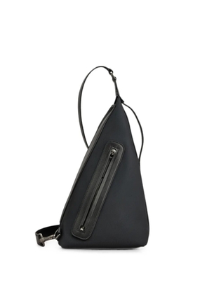 Tod's leather-trim triangular backpack - Black