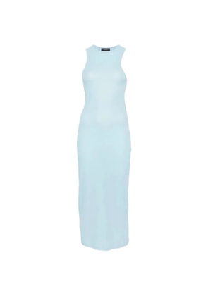 WARDROBE.NYC ribbed-knit sleeveless dress - Blue