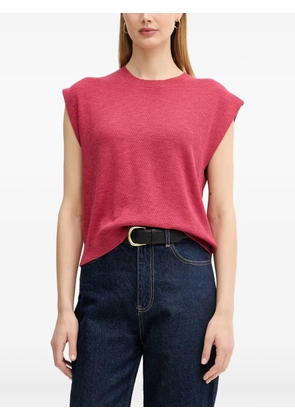 Benetton ribbed-knit sleeveless sweater - Pink