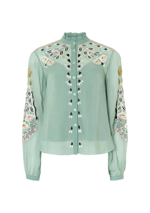 Temperley London Rosalba embroidered shirt - Green