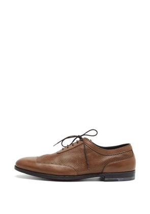 Bottega Veneta Pre-Owned perforated-details Oxford shoes - Brown