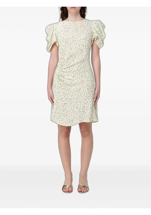 MAR DE MARGARITAS Karin floral-print gathered dress - Yellow