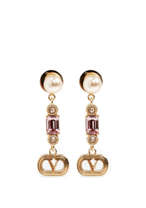 Valentino Garavani VLogo Signature crystal-embellished earrings - Gold