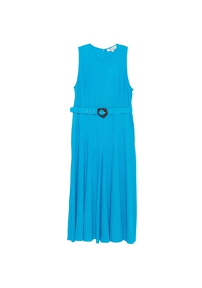 Dvf Vintage Elliot belted sleeveless midi dress - Blue