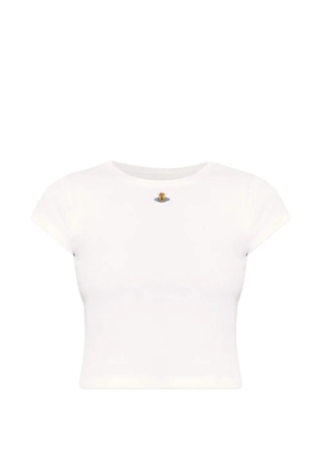 Vivienne Westwood Orb-embroidered ribbed T-shirt - White
