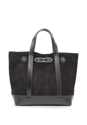 Htc Los Angeles stud-embellished suede tote bag - Black