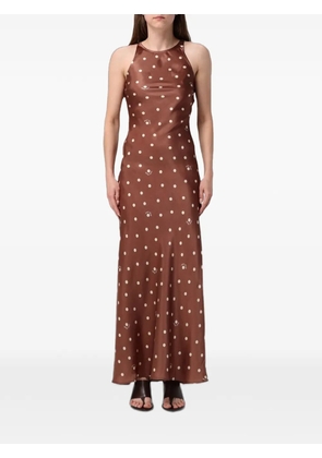 MC2 Saint Barth polka-dot maxi dress - Brown