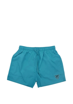 Htc Los Angeles logo-patch drawstring swim shorts - Blue