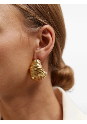 Paola Sighinolfi ridged hoop earrings - Gold