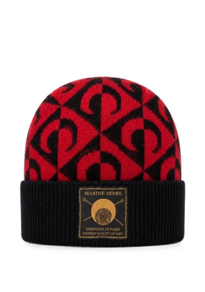 Marine Serre Moon Lozenge beanie hat - Black