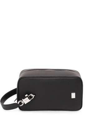 Dolce & Gabbana Lock logo-plaque leather tote bag - Black