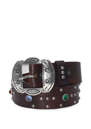 Htc Los Angeles Backdoor stud-embellished belt - Brown