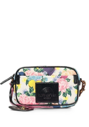 Kurt Geiger London floral-print logo-strap shoulder bag - White