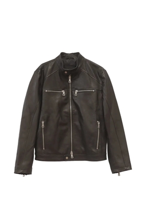 Htc Los Angeles Too Fast For Cops leather biker jacket - Black