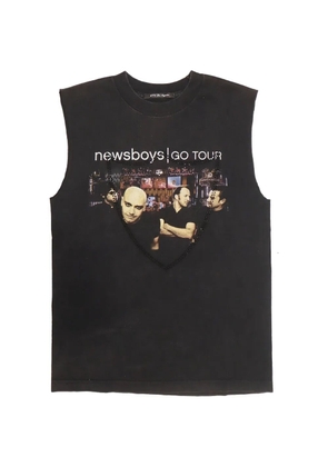 Htc Los Angeles Newsboys-print studded tank top - Black