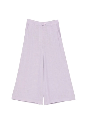 Love Moschino logo-patch wide-leg trousers - Purple