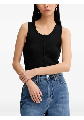 MUNTHE Boma ribbed-knit henley tank top - Black