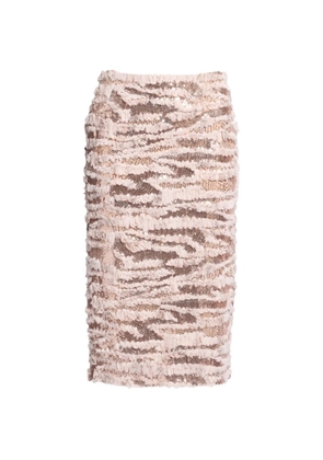 Elie Saab sequin-embellished ruffled midi skirt - Pink