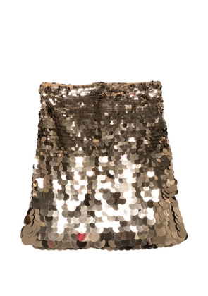 Liviana Conti sequin-embellished mini skirt - Gold