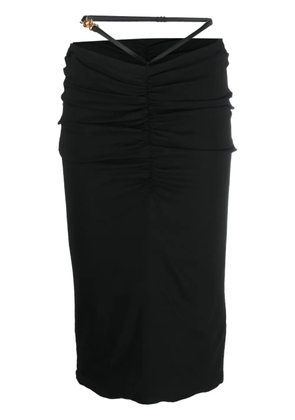 Versace Medusa georgette midi skirt - Black