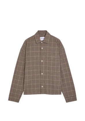 MKI Miyuki Zoku check-pattern boxy-fit shirt - Brown