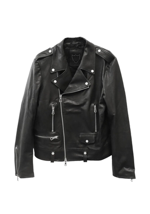 Htc Los Angeles Axel stud-embellished leather biker jacket - Black