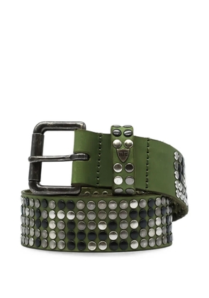 Htc Los Angeles stud-embellished leather belt - Green